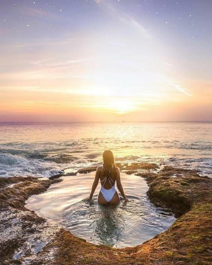 金巴兰 巴厘岛波波青年旅馆旅舍 外观 照片 Sunset at the beach